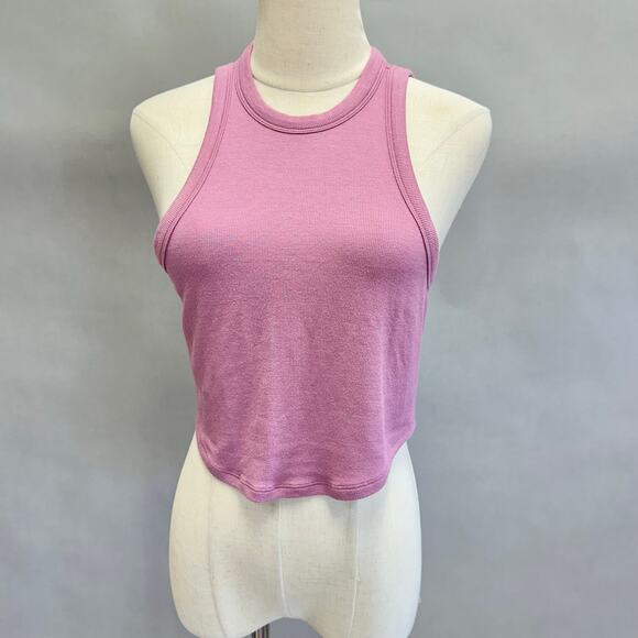 Lululemon Hold Tight Cropped Ribbed Tank Top in Velvet Dust-pink Size 10 - Picture 1 of 15